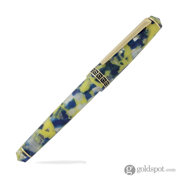 Laban Rosa Fountain Pen in Blue and Yellow Marbled Fountain Pen