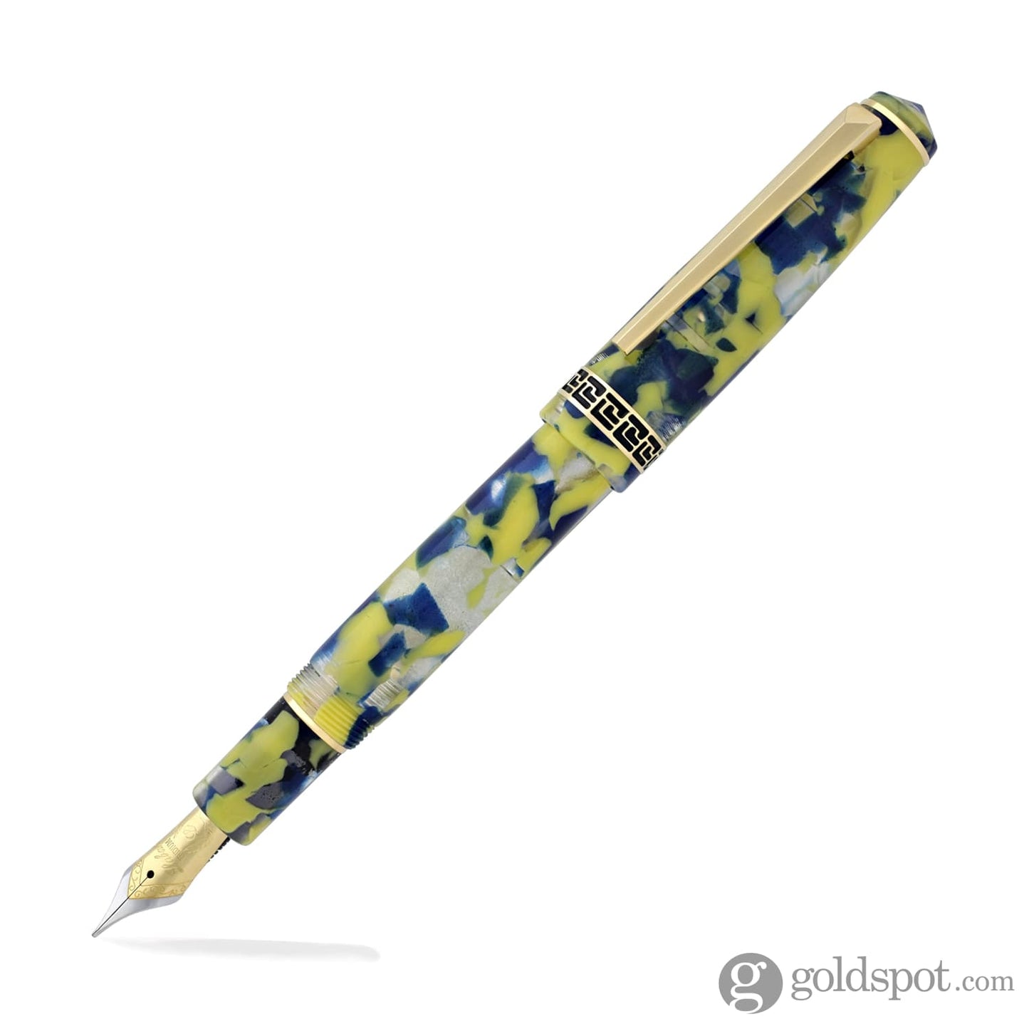Laban Rosa Fountain Pen in Blue and Yellow Marbled Fountain Pen