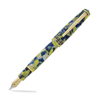 Laban Rosa Fountain Pen in Blue and Yellow Marbled