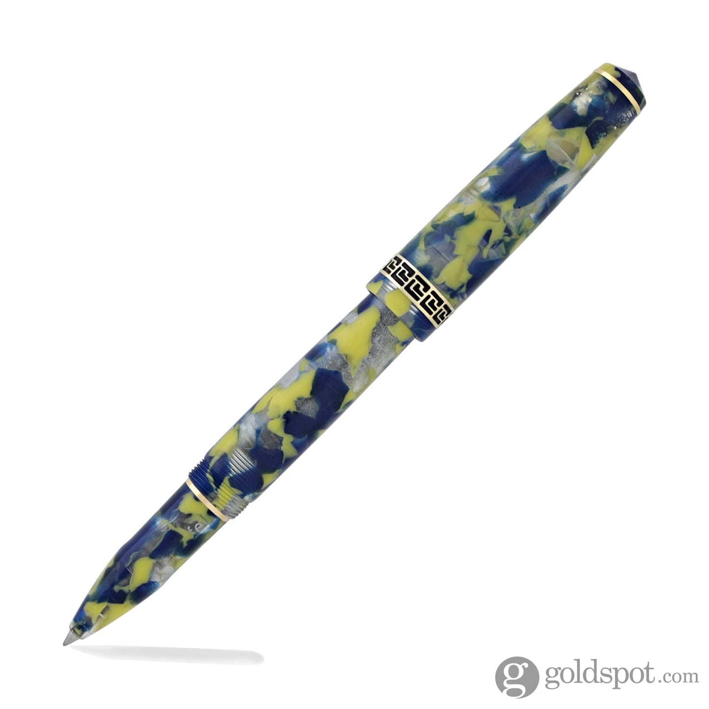 Laban Grecian Rollerball Pen in Blue and Yellow Marbled Pen