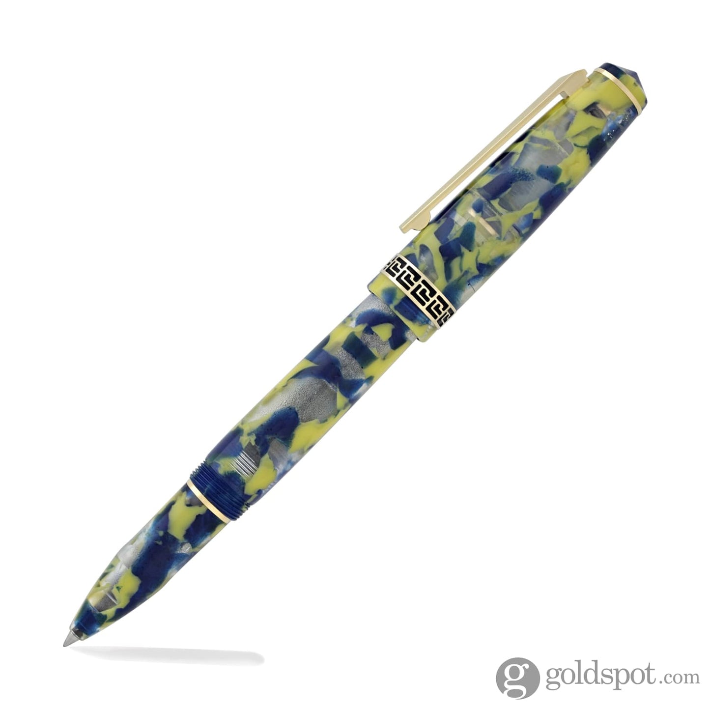 Laban Grecian Rollerball Pen in Blue and Yellow Marbled Pen