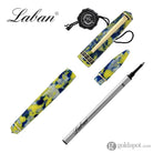 Laban Grecian Rollerball Pen in Blue and Yellow Marbled Pen
