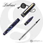 Laban Grecian Rollerball Pen in Blue Marble Pen
