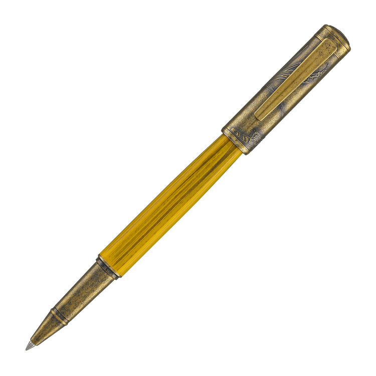 Laban Sanyu in Hand Rollerball Pen Set in Antique Gold Fountain Pen