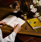 Laban Sanyu in Hand Rollerball Pen Set in Antique Gold Fountain Pen