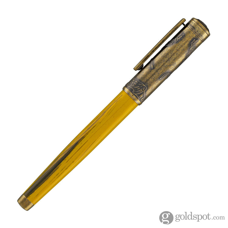Laban Sanyu in Hand Rollerball Pen Set in Antique Gold Fountain Pen