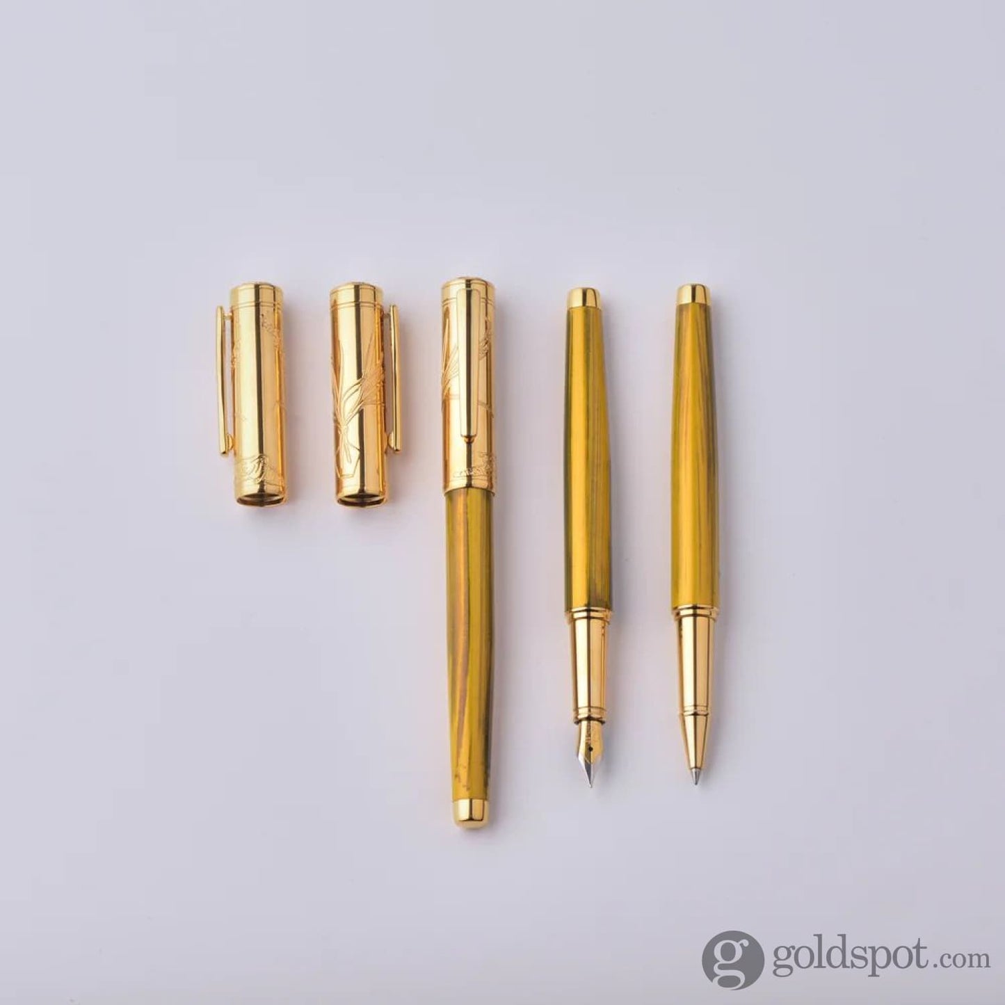 Laban Sanyu in Hand Rollerball Pen Set in Gold Rollerball Pen