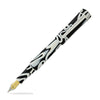 Laban Scepter Fountain Pen in White/Black Electric - Medium Point Fountain Pen