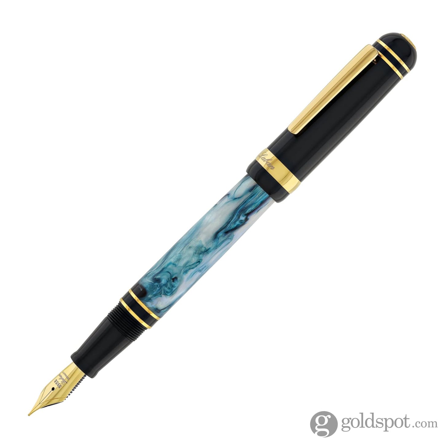 Laban x Brooks 325 Abalone Black Fountain Pen in Teal Fountain Pen