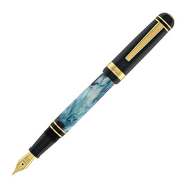 Laban 325 Glacier Black Abalone Fountain Pen in Teal