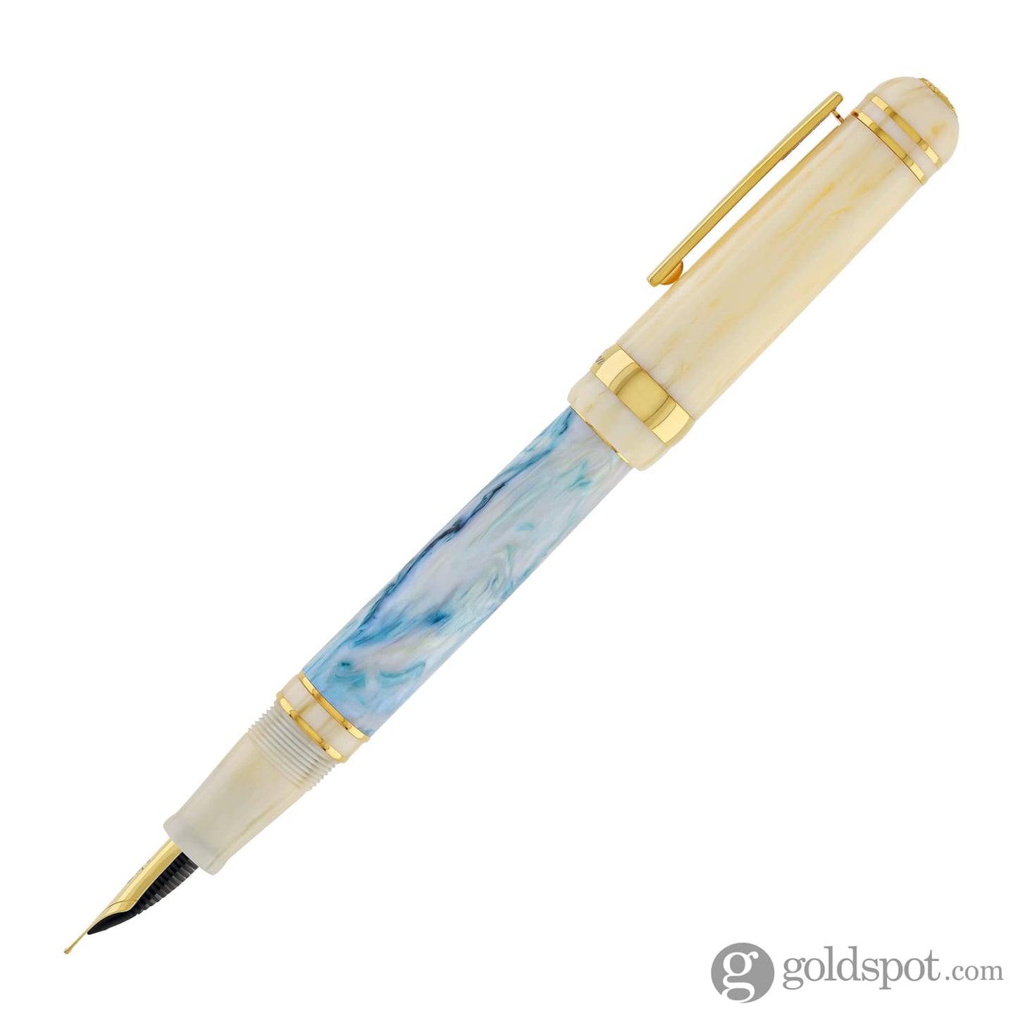 Laban x Brooks 325 Abalone Cream Fountain Pen in Teal Fountain Pen