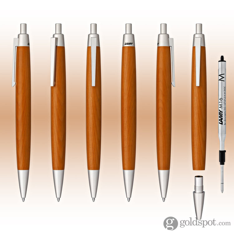 Lamy 2000 Taxus Ballpoint - Wooden Golden Brown/Silver Ballpoint Pen