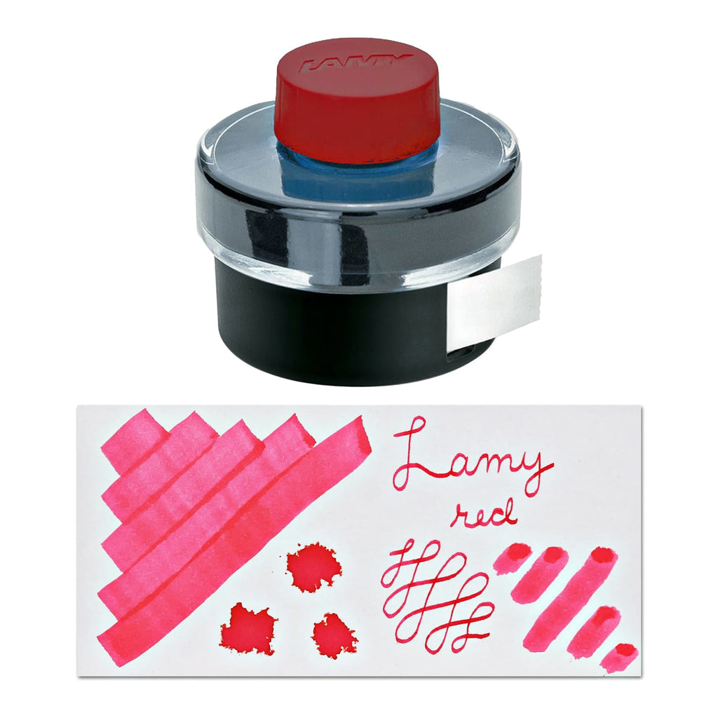 Lamy Bottled Ink in Red with Blotting Paper - 50 mL Bottled Ink