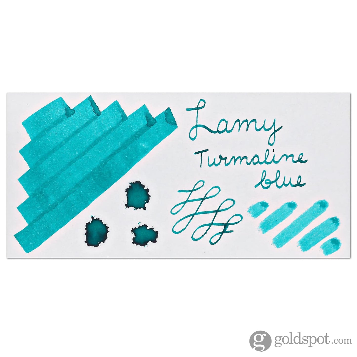 Lamy Bottled Ink in Turmaline Blue with Blotting Paper - 50 mL Bottled Ink