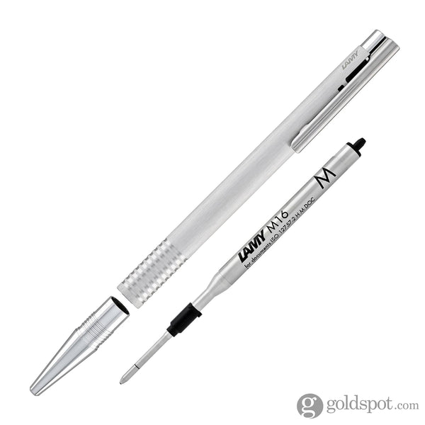 Lamy Logo Ballpoint Pen in Brushed Stainless Steel Ballpoint Pens