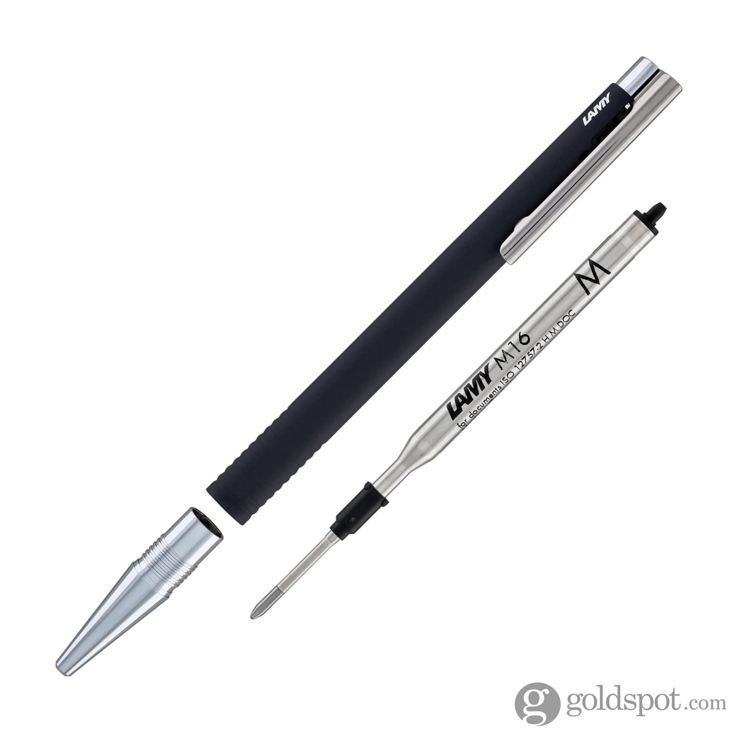 Lamy Logo Lx Matt Ballpoint Pen in Steel Black Ballpoint Pens