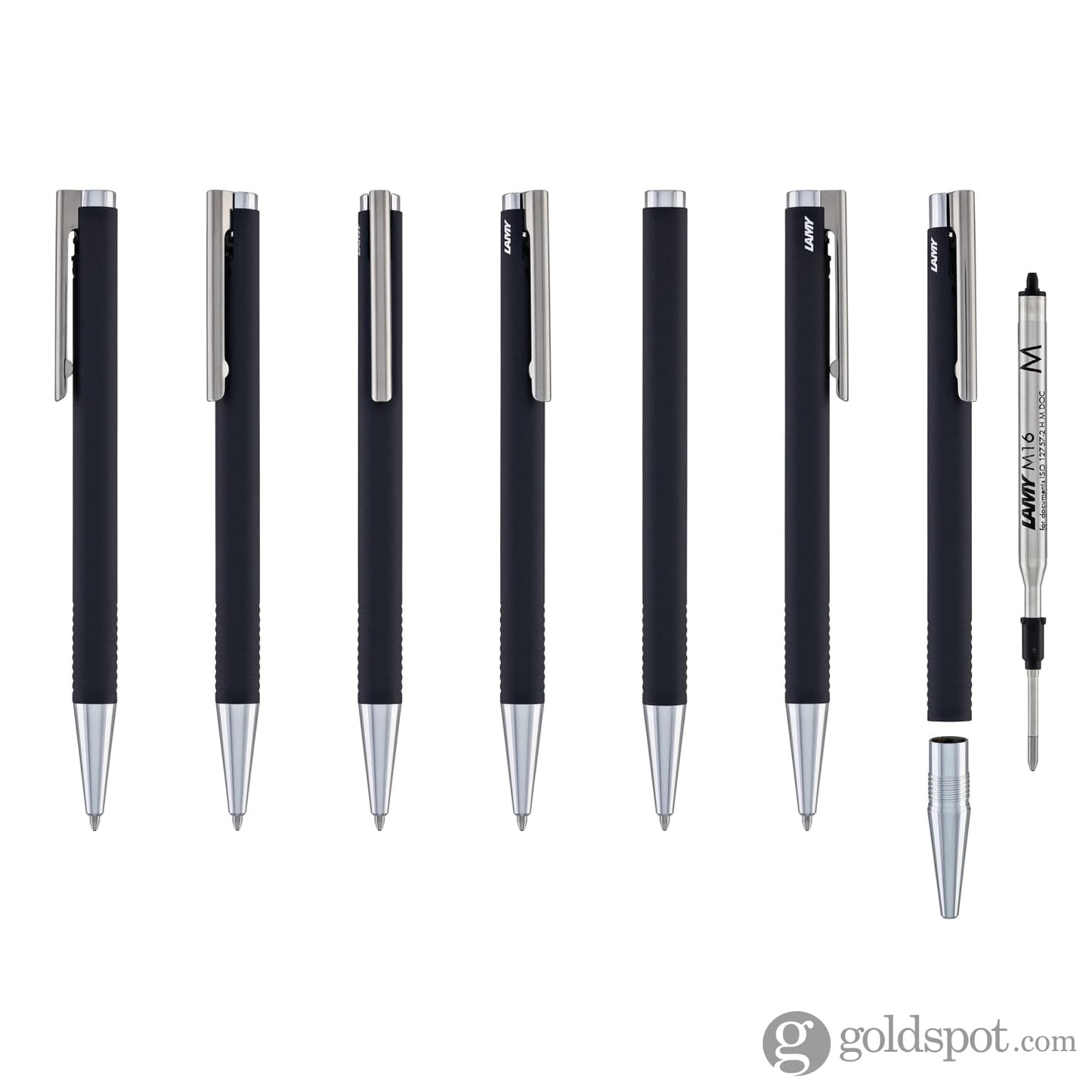 Lamy Logo Lx Matt Ballpoint Pen in Steel Black Ballpoint Pens