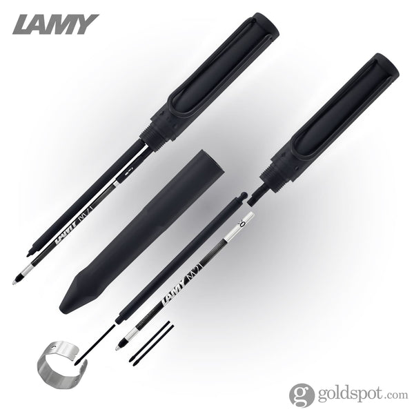 Lamy Safari EMR Twin pen Digital Writing Ballpoint Pen in All Black - POM Ballpoint Pens