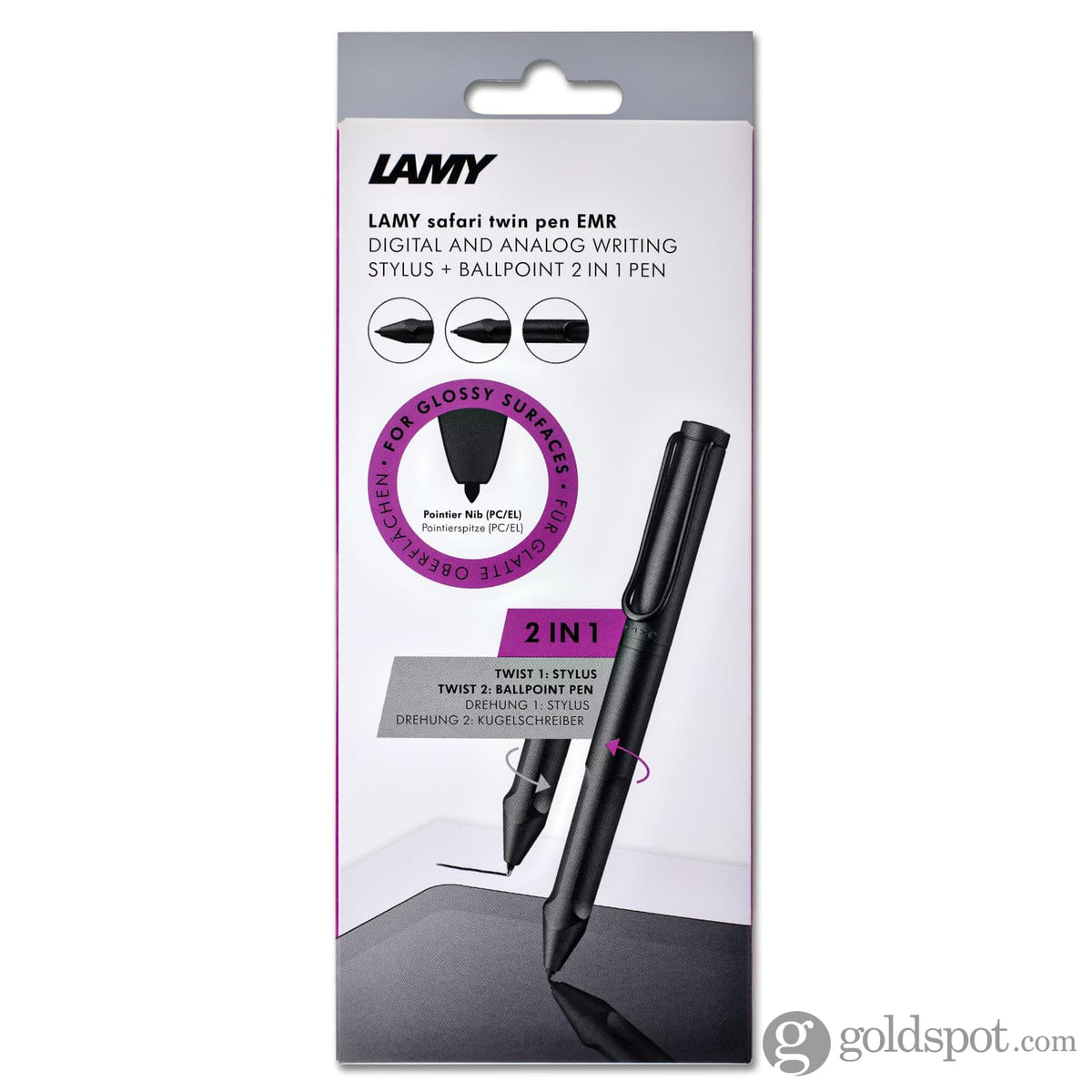 Digital Writing LAMY safari twin pen all black EMR | all-black | POM Digital Writing LAMY safari twin pen all black EMR | all-black | POM