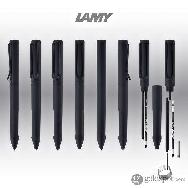 Lamy Safari EMR Twin pen Digital Writing Ballpoint Pen in All Black - POM Ballpoint Pens