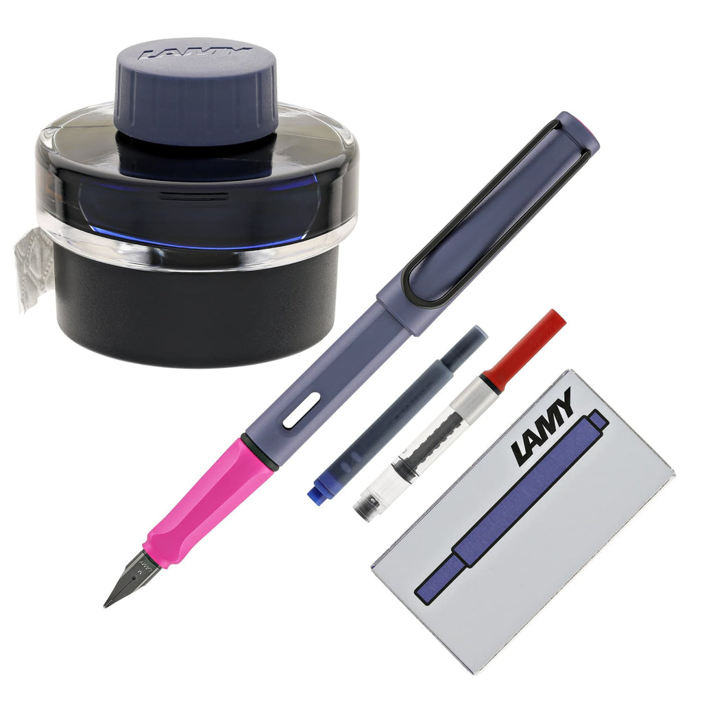 Lamy Safari Fountain Pen and Ink Bottle Gift Set in Pink Cliff 2024 - Medium Point Sets