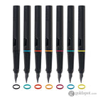 Lamy Safari Fountain Pen In All Black Multi Ring Set Special Edition Fountain Pens