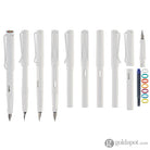 Lamy Safari Fountain Pen In All White Multi Ring Set Special Edition Fountain Pens