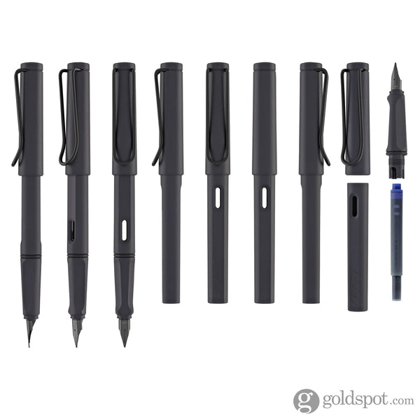 Lamy Safari Fountain Pen in Steel Black Fountain Pen