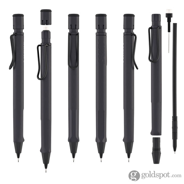 Lamy Safari Mechanical Pencil in Steel Black - 0.5mm Mechanical Pencil