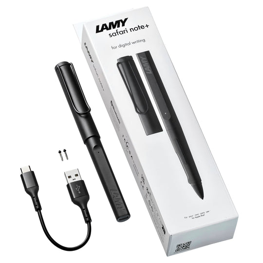 Lamy Safari Note + Stylus Pen in All Black Matte (Apple Ipad Compatible)