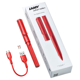 Lamy Safari Note + Stylus Pen in Red Gloss (Apple Ipad Compatible)