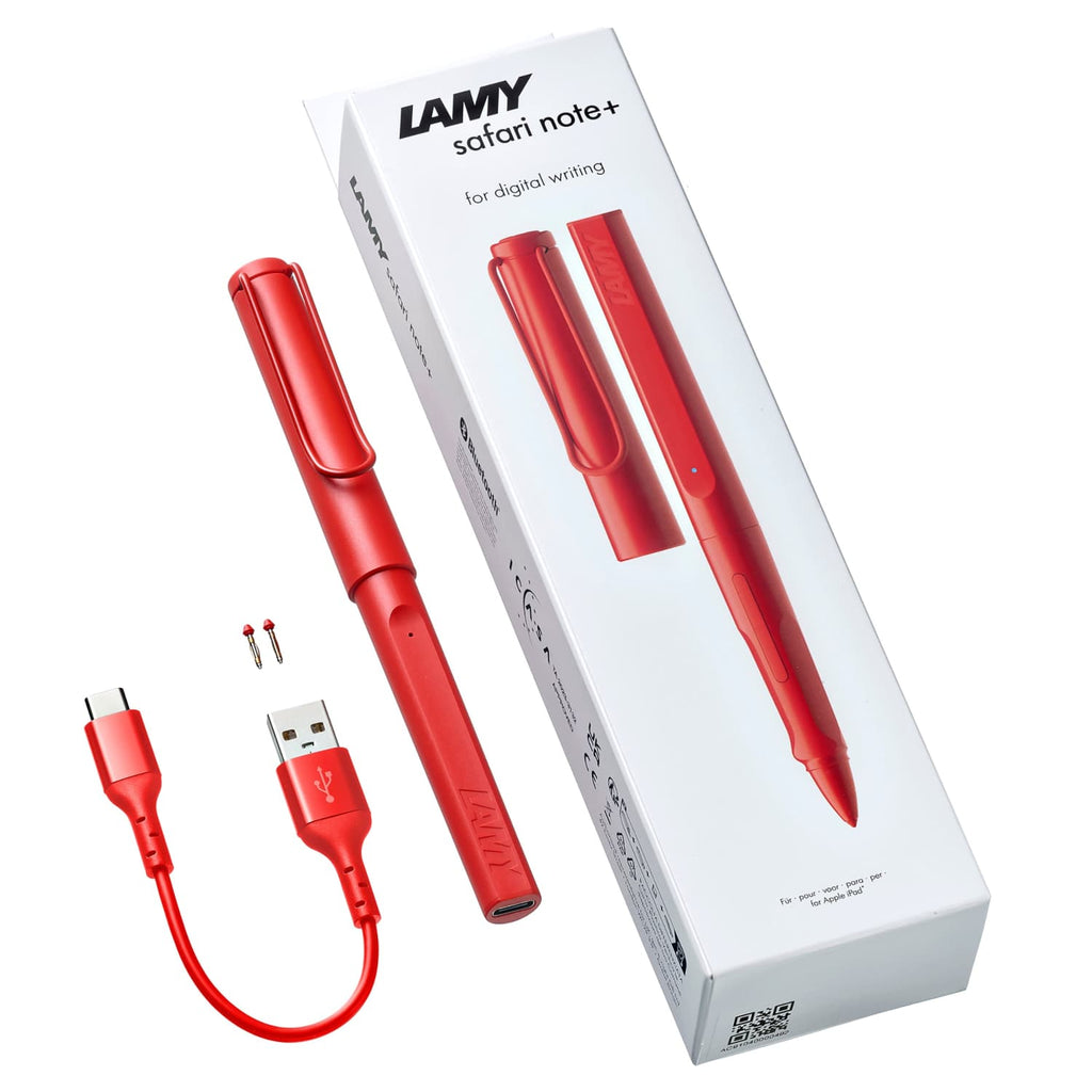 Lamy Safari Note + Stylus Pen in Red Gloss (Apple Ipad Compatible) Stylus Pens