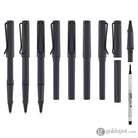 Lamy Safari Rollerball Pen in Steel Black Rollerball Pen