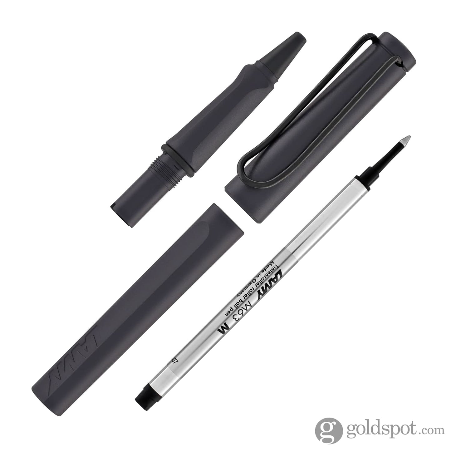Lamy Safari Rollerball Pen in Steel Black Rollerball Pen