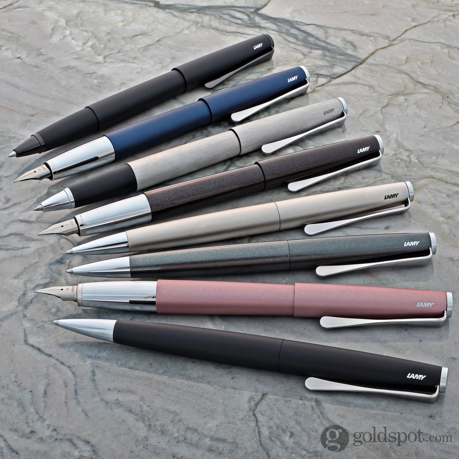 LAMY Studio Lx All Black Fountain Pen – Stainless Steel Nib, Germany (Model 066)