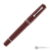 Leonardo Dodici Fountain Pen in Burgundy Red Guillochè No. 8 Size 14kt Gold Nib with Silver Trim Fountain Pen