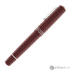 Leonardo Dodici Fountain Pen in Burgundy Red Guillochè No. 8 Size 14kt Gold Nib with Silver Trim Fountain Pen