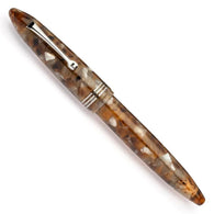 Leonardo Furore Rollerball Pen in Acque Ambrate with Silver Trim
