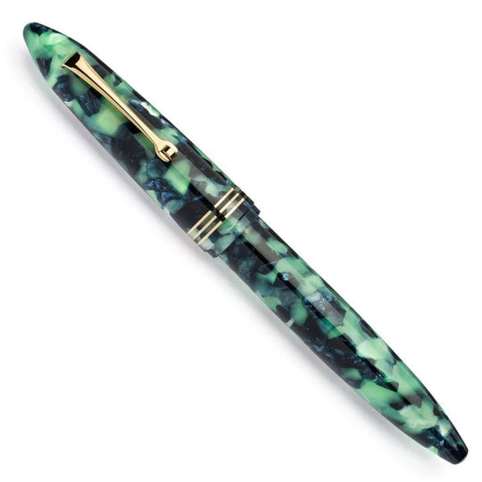 Leonardo Furore Rollerball Pen in Fiordo Di Furore with Gold Trim