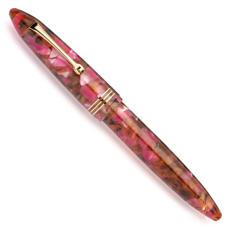 Leonardo Furore Rollerball Pen in Lampone Selvatico with Gold Trim Rollerball Pen