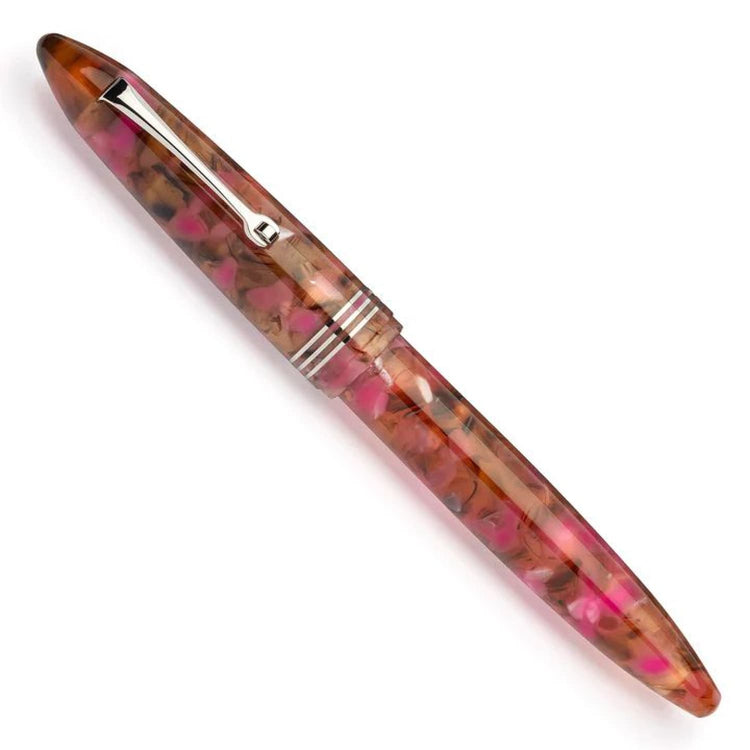 Leonardo Furore Rollerball Pen in Lampone Selvatico with Silver Trim Rollerball Pen