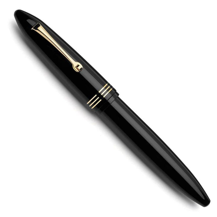 Leonardo Furore Rollerball Pen in Notte Di Furore with Gold Trim Rollerball Pen