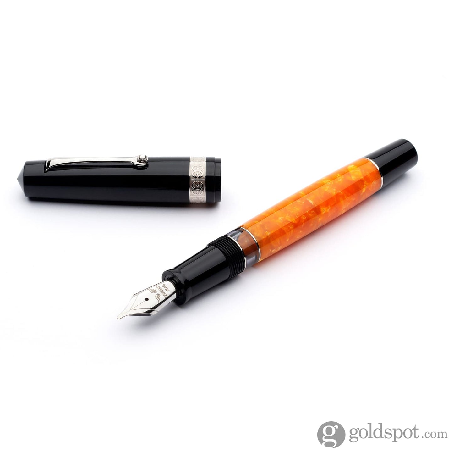 Leonardo Momento Magico Fountain Pen in DNA Black and Orange Fountain Pen