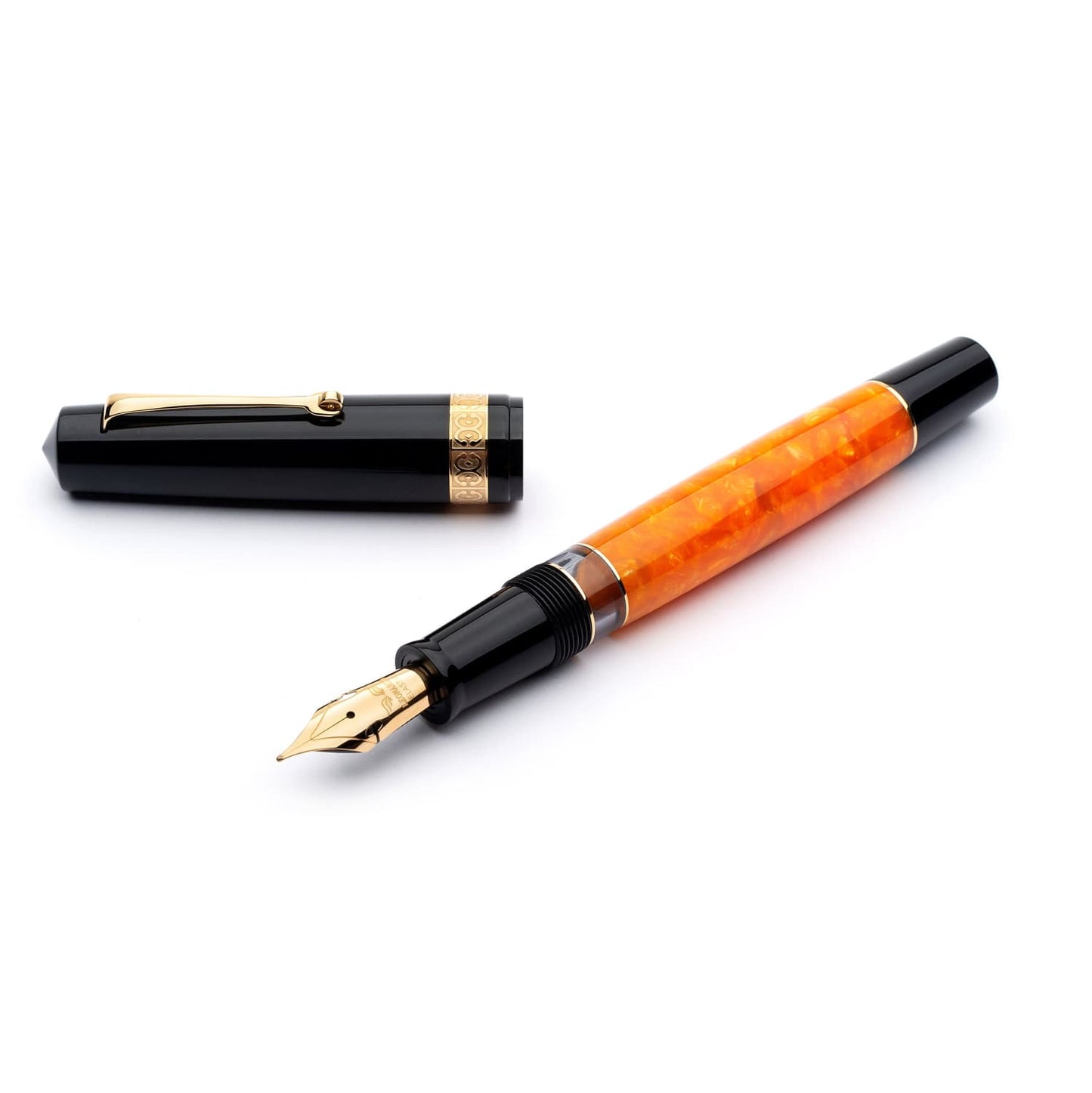 Leonardo Momento Magico Fountain Pen in DNA Black and Orange Fountain Pen