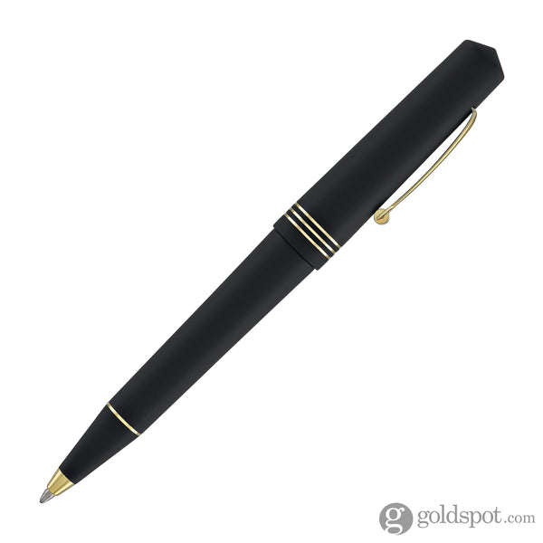 Leonardo Momento Zero Ballpoint Pen in Black Matte Gold Trim Ballpoint Pens
