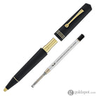 Leonardo Momento Zero Ballpoint Pen in Black Matte Gold Trim Ballpoint Pens