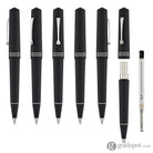 Leonardo Momento Zero Ballpoint Pen in Black Matte Silver Trim Ballpoint Pens