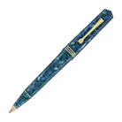 Leonardo Momento Zero Ballpoint Pen in Green & Blue Gold Trim Ballpoint Pen