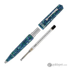 Leonardo Momento Zero Ballpoint Pen in Green & Blue Silver Trim Ballpoint Pen