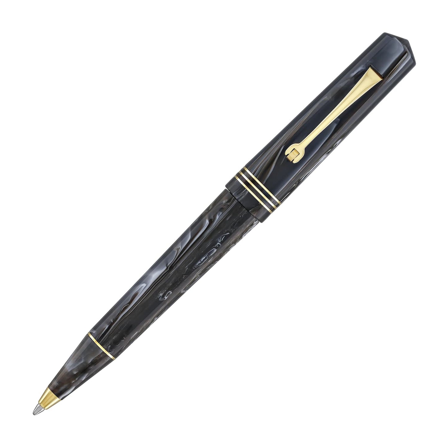 Leonardo Momento Zero Ballpoint Pen in Horn Gold Trim Ballpoint Pens